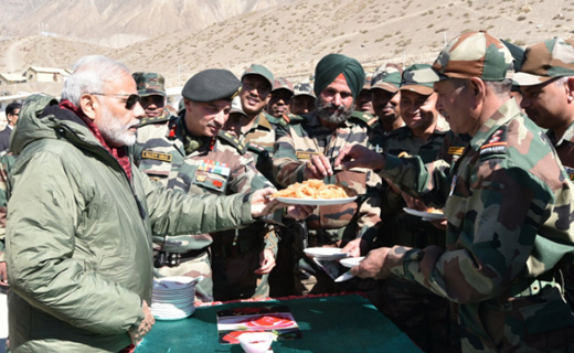 Modi celebrates Diwali with soldiers
